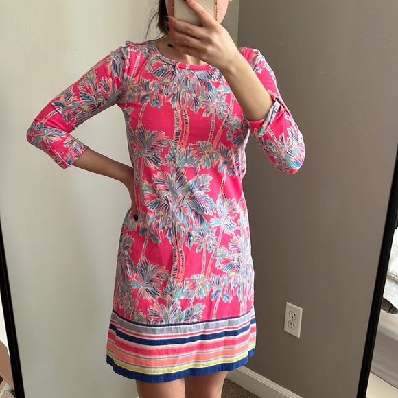Lilly Pulitzer Dresses & Skirts - Lilly Pulitzer Linden Dress in Pink Nice Stem Size XXS